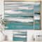 Designart - Glam Teal Watercolor II - Modern & Contemporary Canvas in Gold Frame